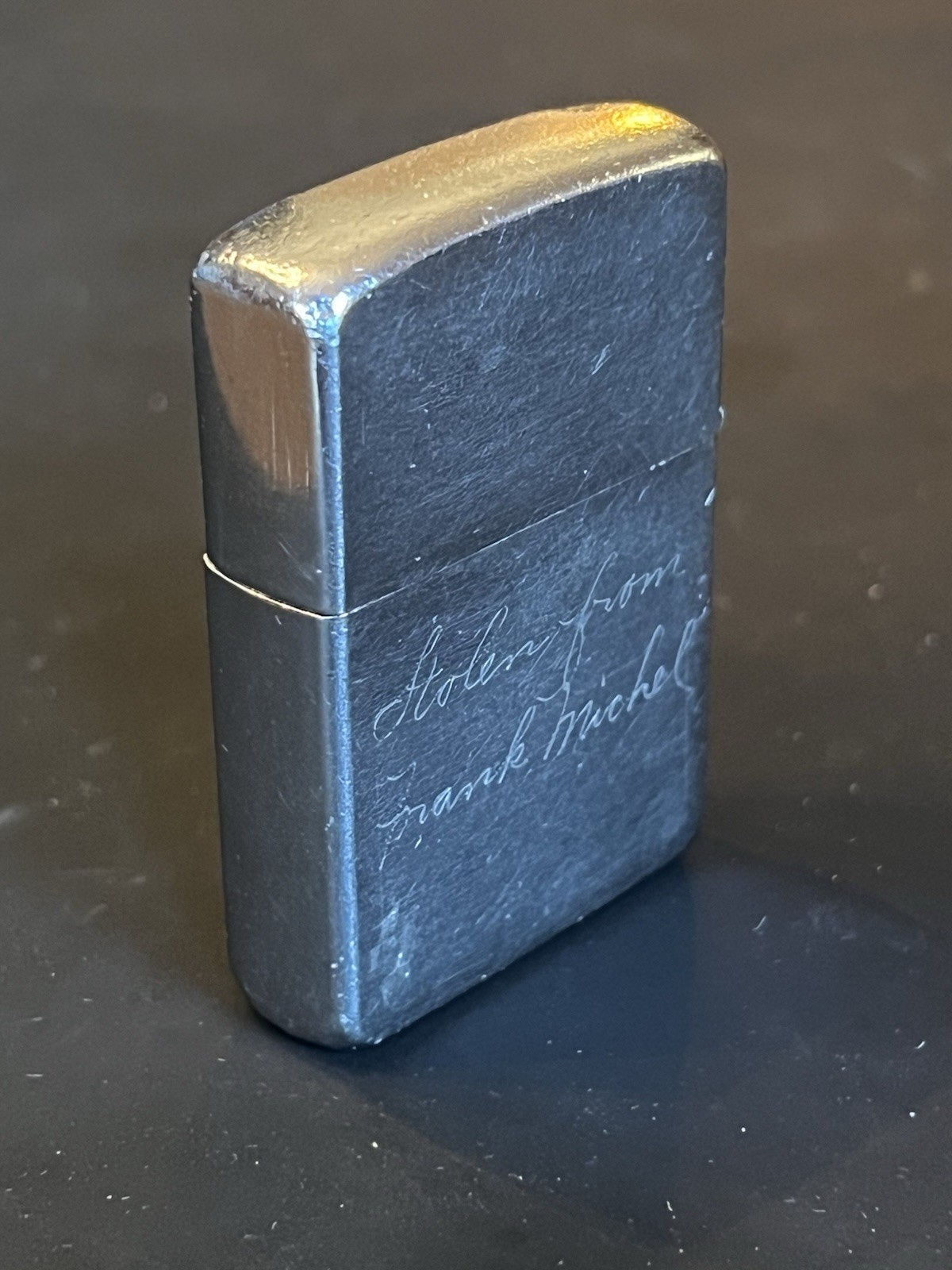 Vintage 1958 Zippo Brushed Chrome Lighter – Pat 2517191 Matching Insert