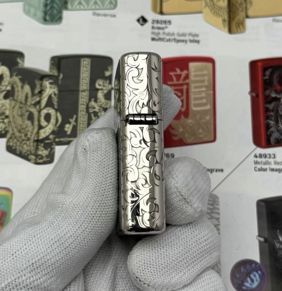 Leaves zippo Lighter Silver 5 Sides In a New Box