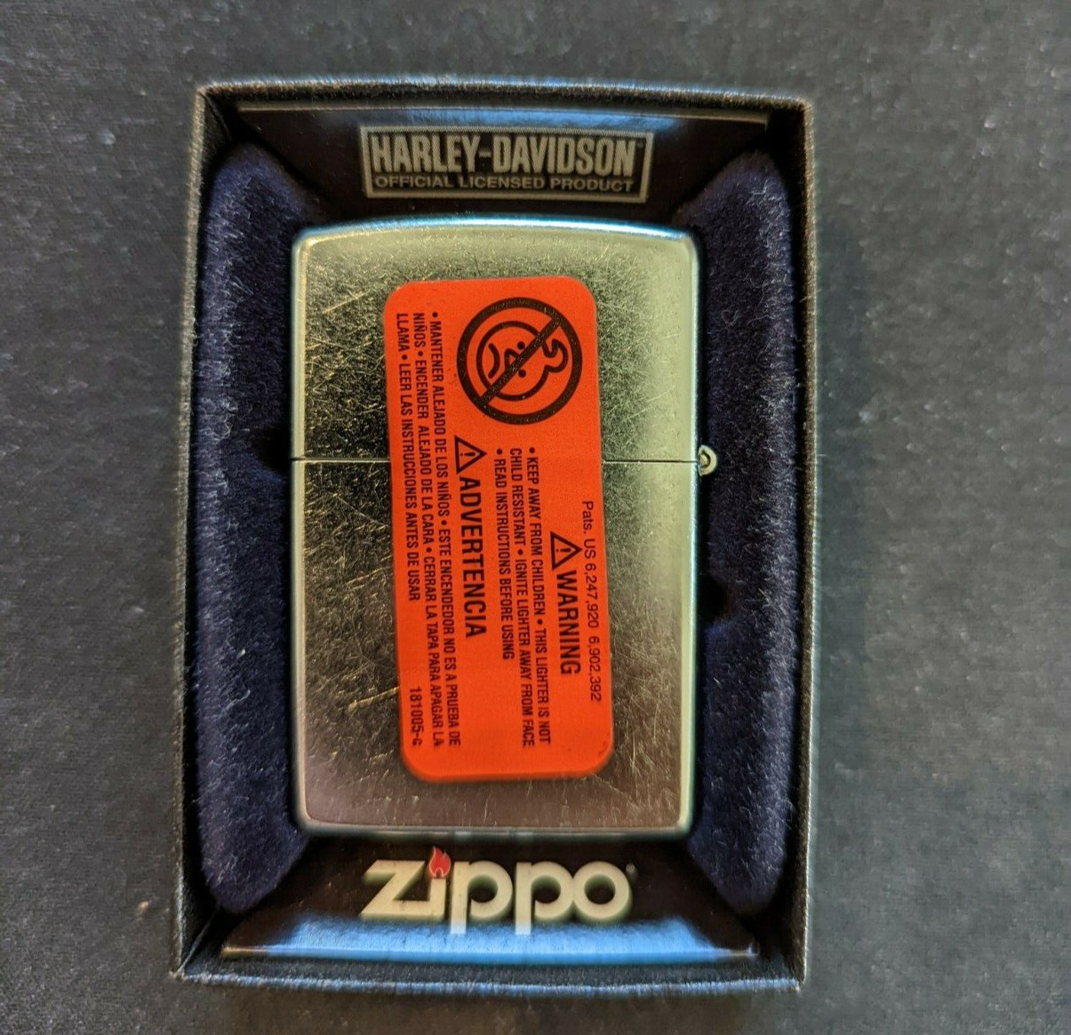 Zippo NEW 20229 HARLEY DAVIDSON- Retired Lighter With free pack Wicks&Flint