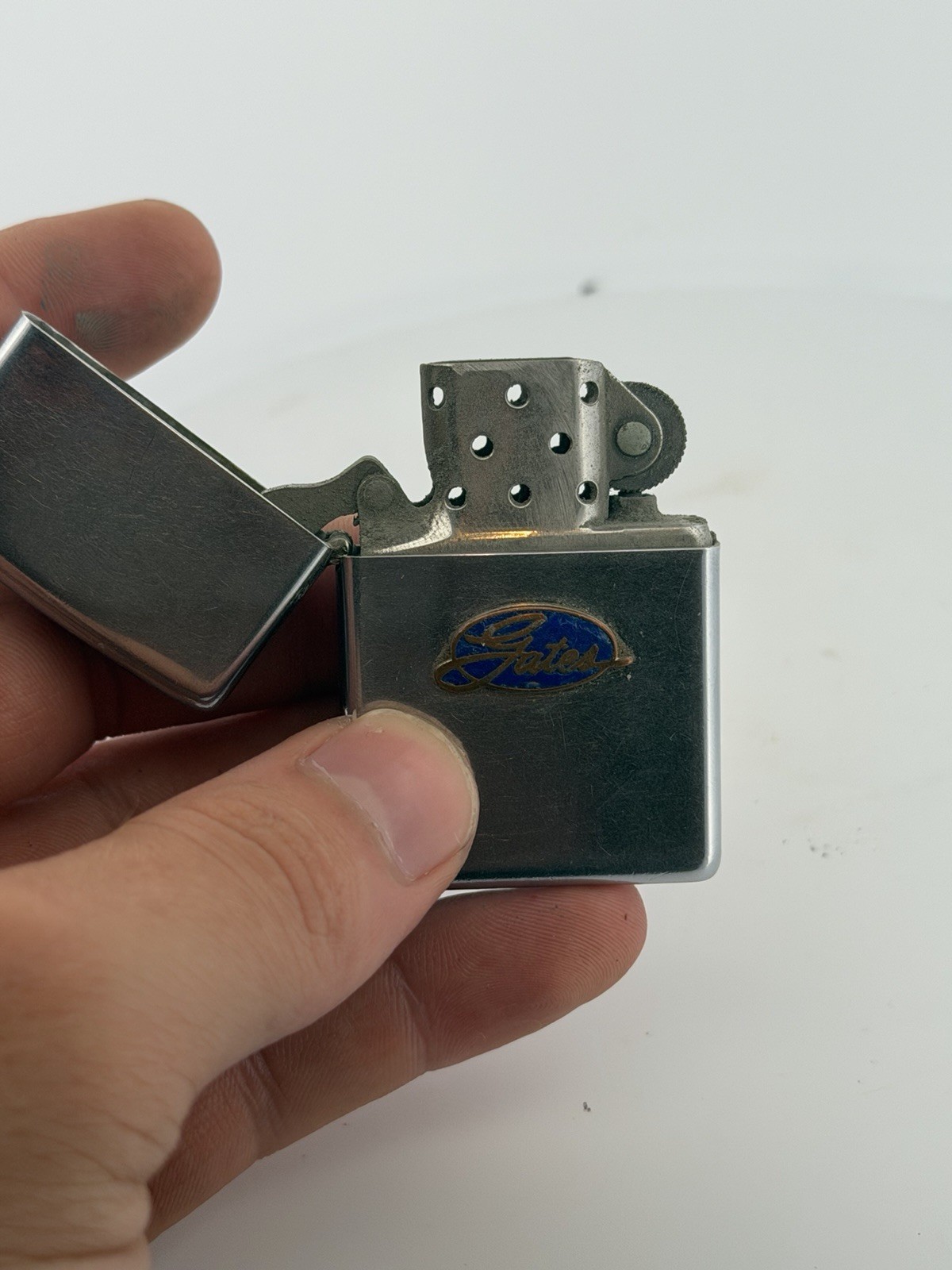 Rare Gates Zippo Lighter Vintage Used 1960s Automotive Advertising
