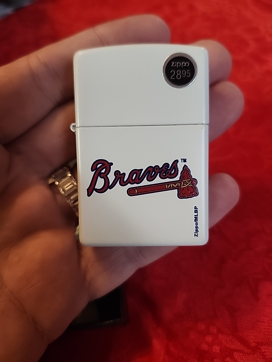 2015 Atlanta Braves White Zippo