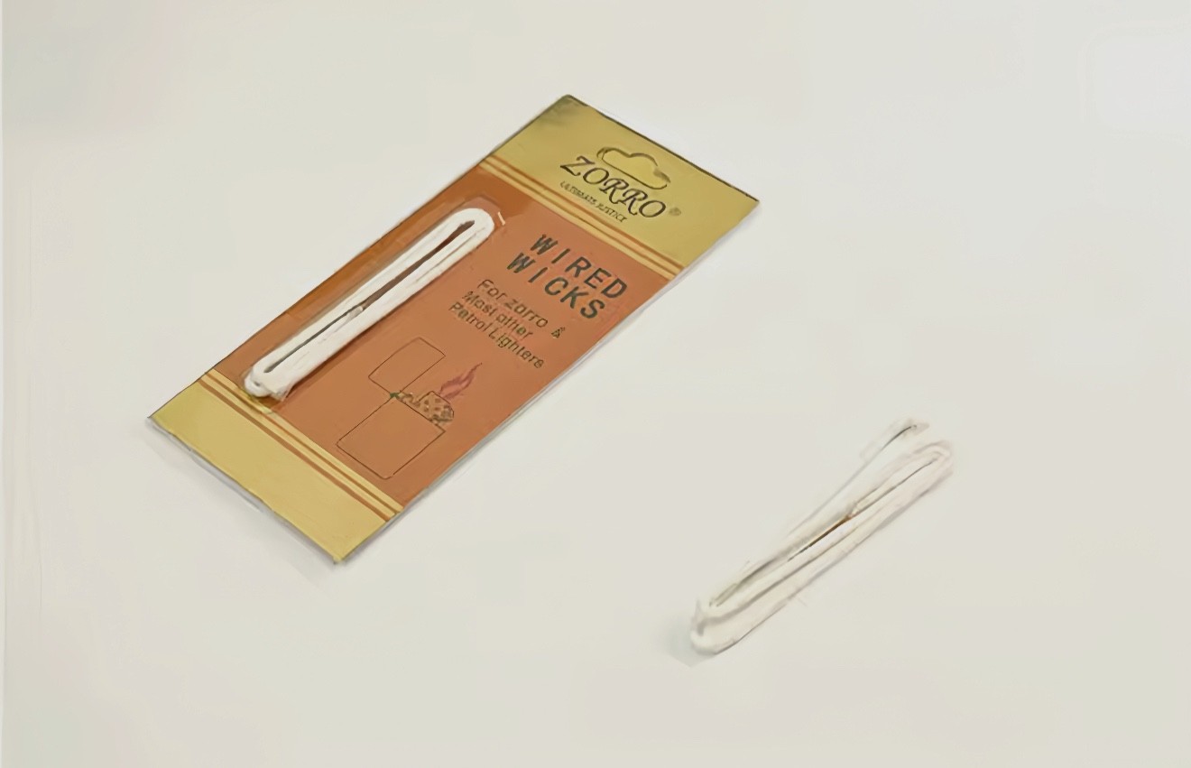 2-Pack Lighter Wick Cotton Core with Wire 38cm Refill FOR Zippo Zorro Inserts