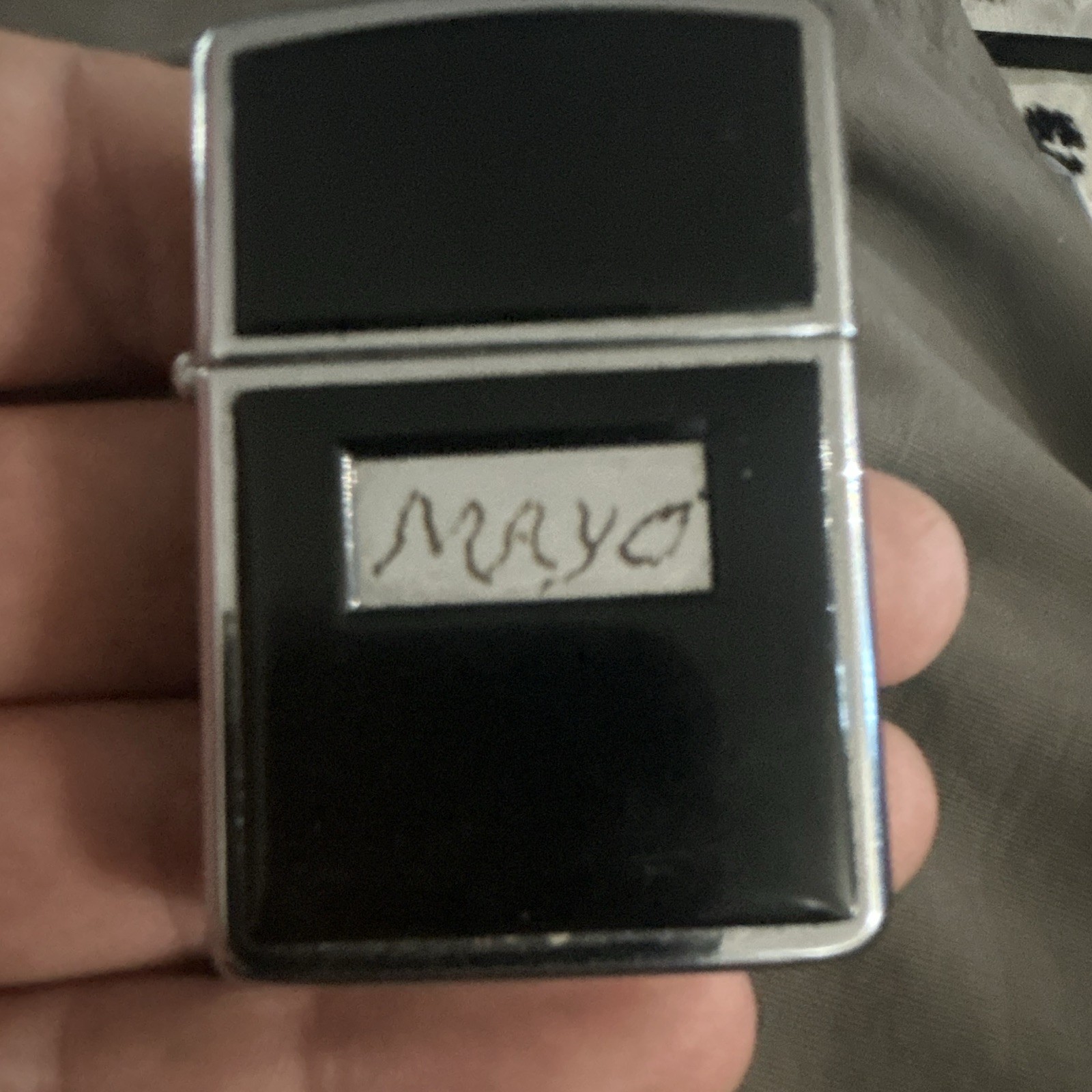 Zippo Flip-Top Pocket Lighter Black Insert Chrome Case Bradford, PA Marking