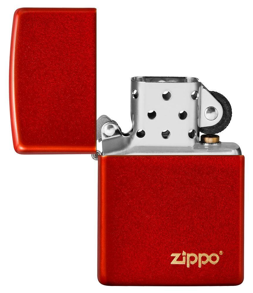 Zippo Windproof Lighter Metallic Red with Zippo Logo, 49475ZL, New In Box