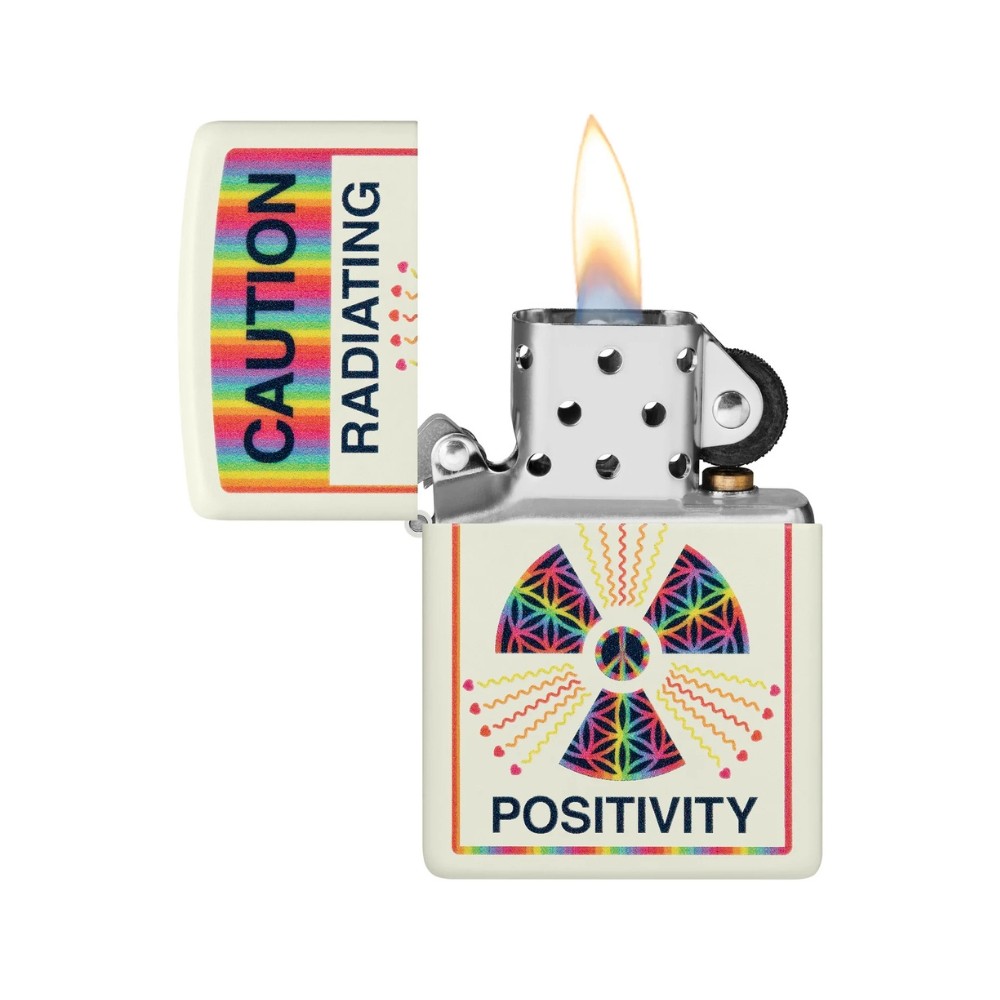 Zippo Glowing Positivity Glow Dark Lighter New Unfilled Gift Box 46243