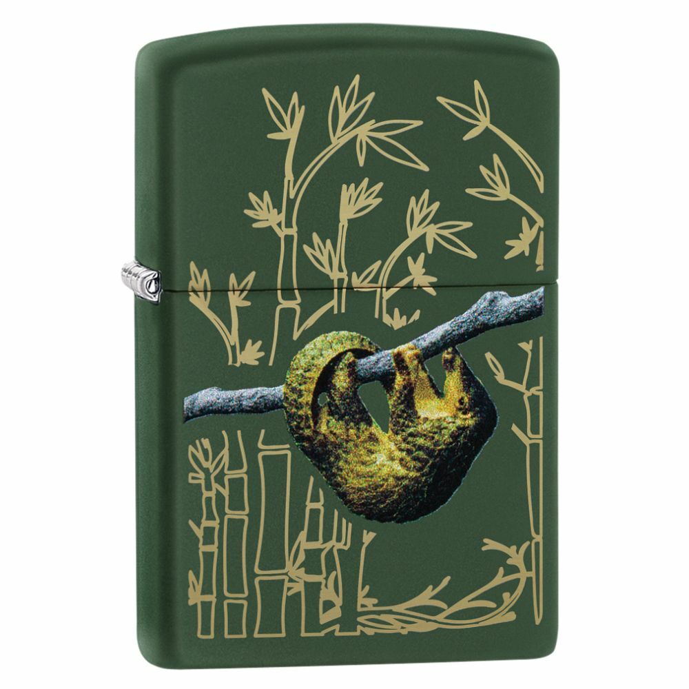 Zippo Pangolin Design Green Matte Windproof Pocket Lighter, 221-084672