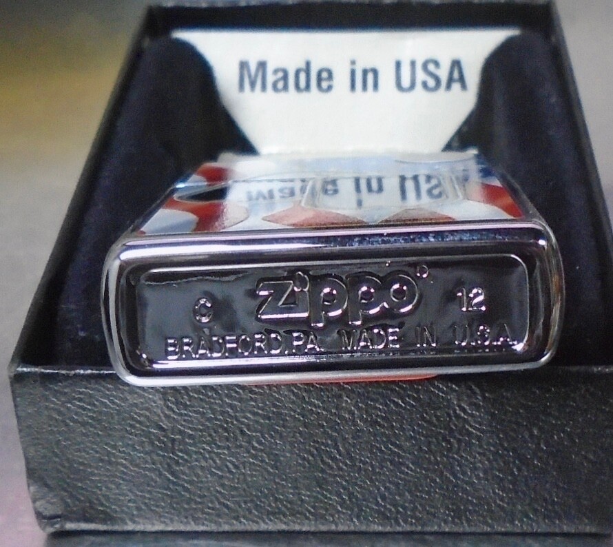 Zippo 28291 High Polish with Flag and Dog Tags Original Box with Tags March 2012