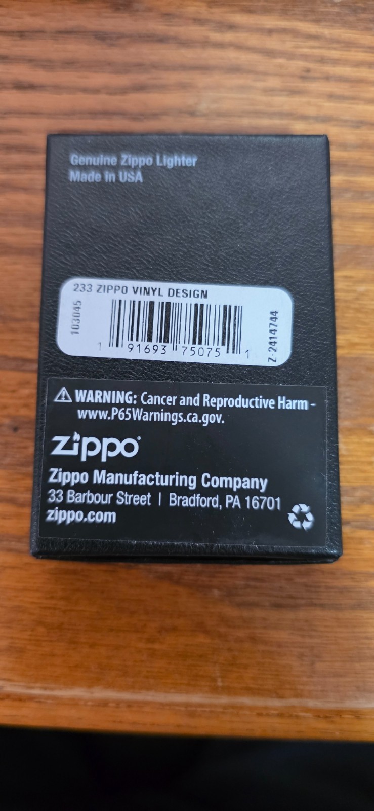Zippo Vinyl Record Texture Print Red Matte Pocket Lighter 233-103044