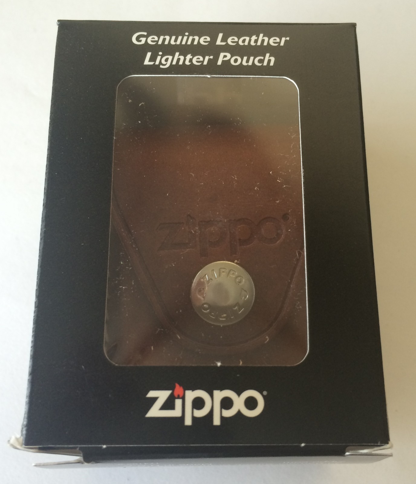 Zippo Brown Leather Lighter Pouch With Belt Loop, LPLB, New In Box