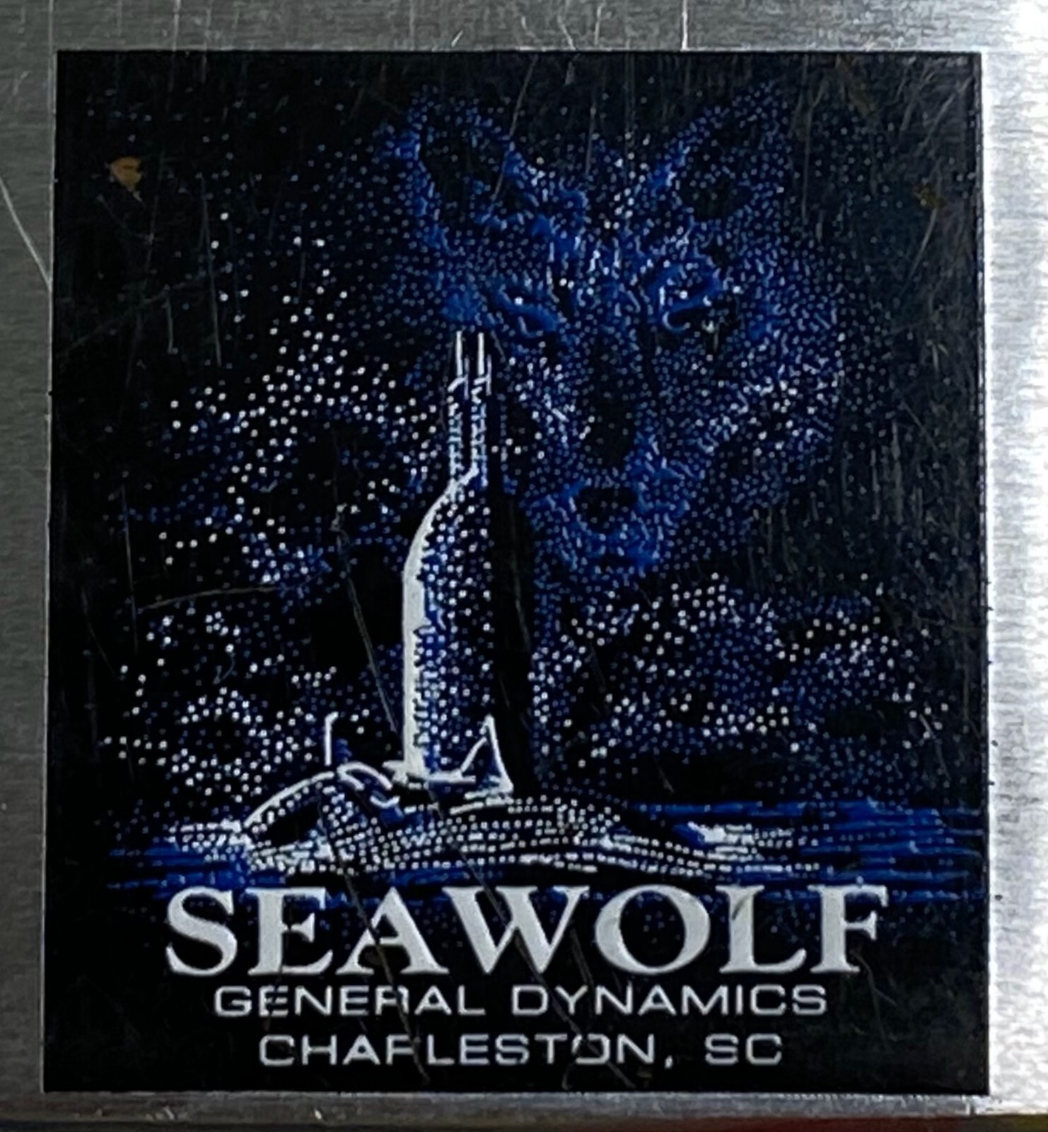 VINTAGE 1993 SEAWOLF GENERAL DYNAMICS CHARLESTON, SC ZIPPO LIGHTER W/BOX & PAPER