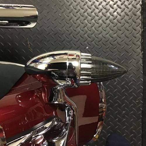 61mm Diameter Bullet Turn Signal Indicator Lens Light Cover Trim Chrome-Smoke