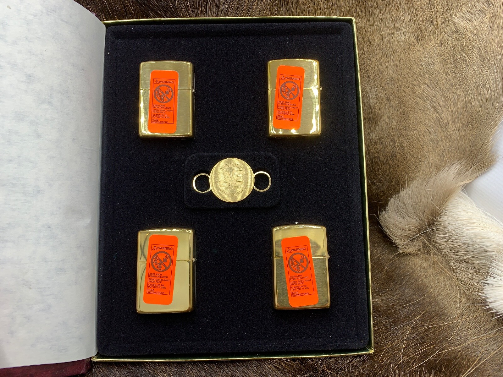 Zippo „Vol 1 World War II“ Zippo Lighter Set Mint With Stickers In Case RARE+++