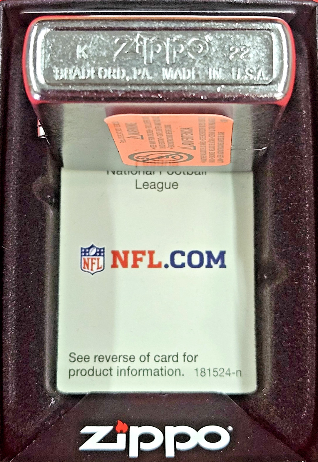 Zippo 48420 Windproof Pocket Lighter NFL Baltimore Ravens Helmet New Old Stock