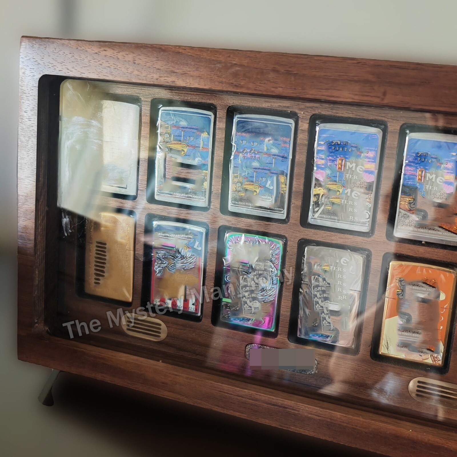 12 Slot Black Walnut Collection Display Case – For Zippo Lighters