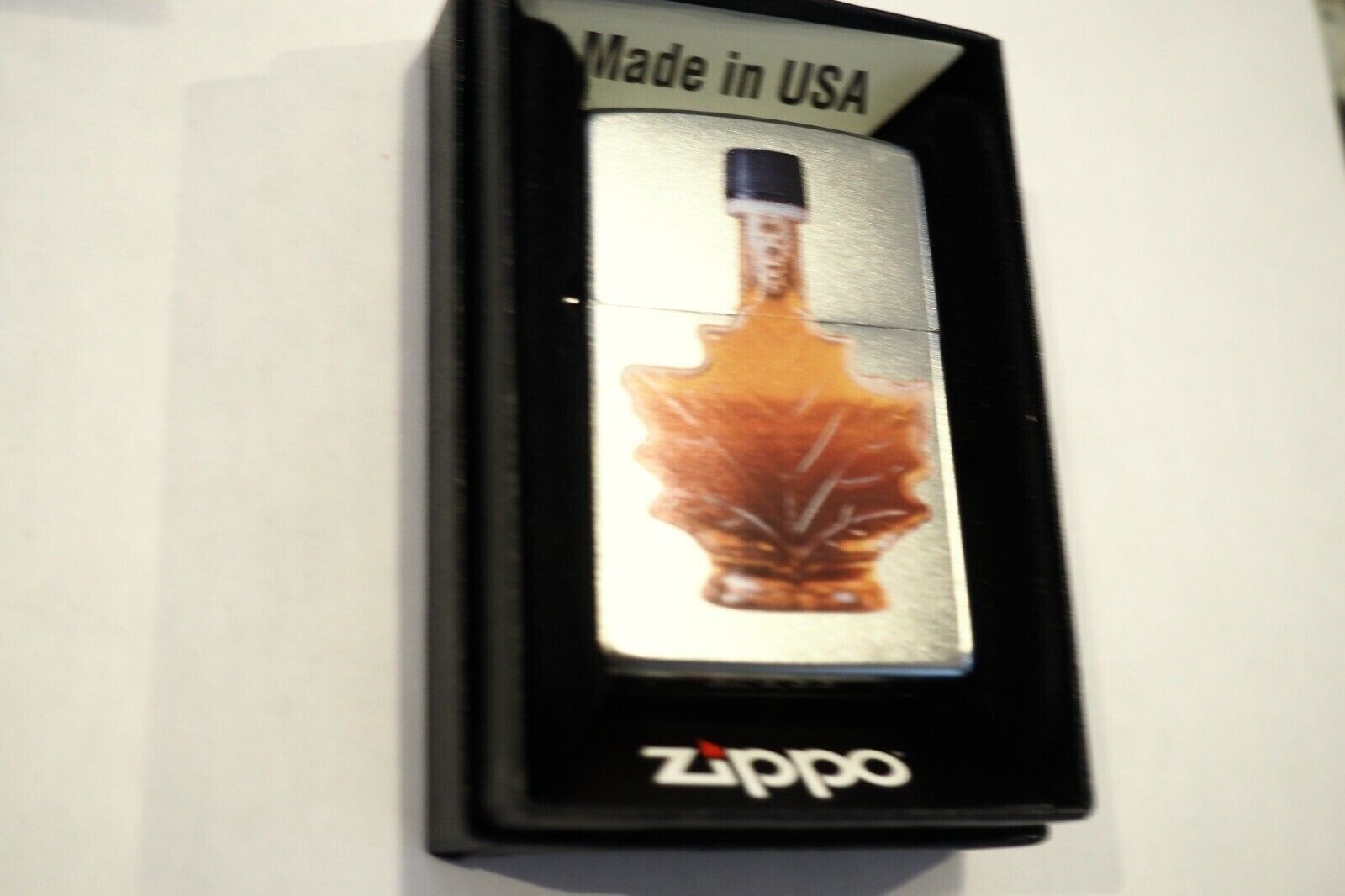 Rare Retired Canadian Maple Syrup Zippo Lighter Lifetime Warranty