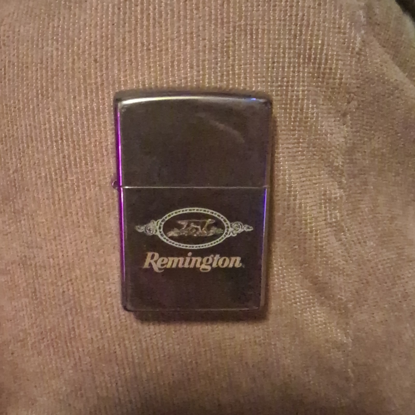 „Black Ice“ Zippo Remington Logo Lighter Made in U.S.A., Bradford, PA USA.