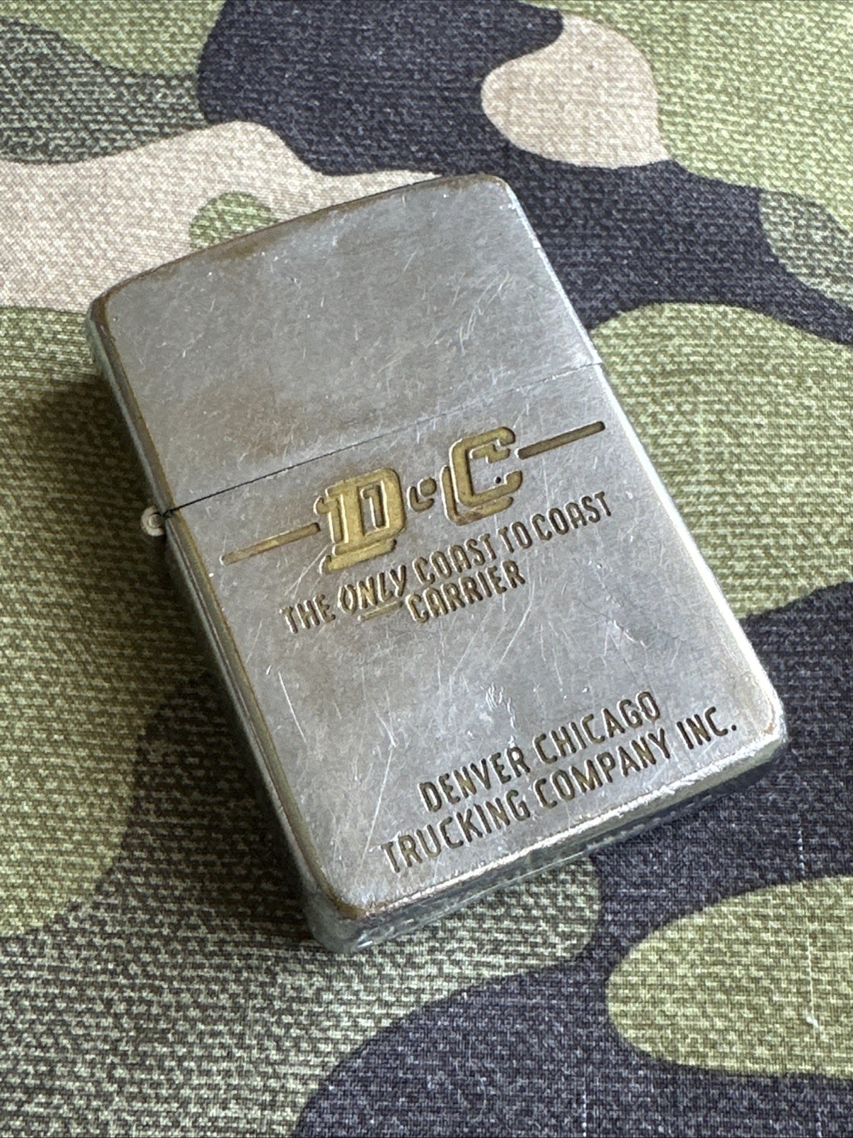 1958 Vintage Zippo Lighter – D•C Trucking – Denver Chicago Trucking Company Inc