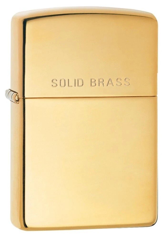 Zippo High Polish Brass With Solid Brass Engraved 254