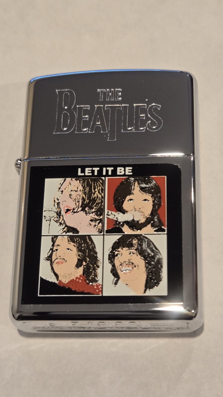 1997 BEATLES Music LET IT BE LP Album Cover Vintage Zippo Lighter NEW Sealed