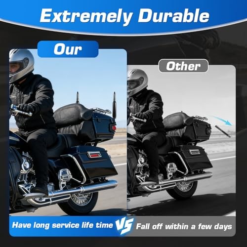 Short Motorcycle Antenna for Harley Davidson 1989-2025 Touring Street 2-Pack
