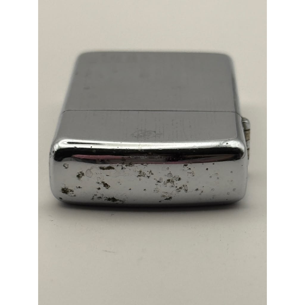 1975 Zippo Slim Vertical Lines Chrome Windproof Lighter Vintage USA Untested