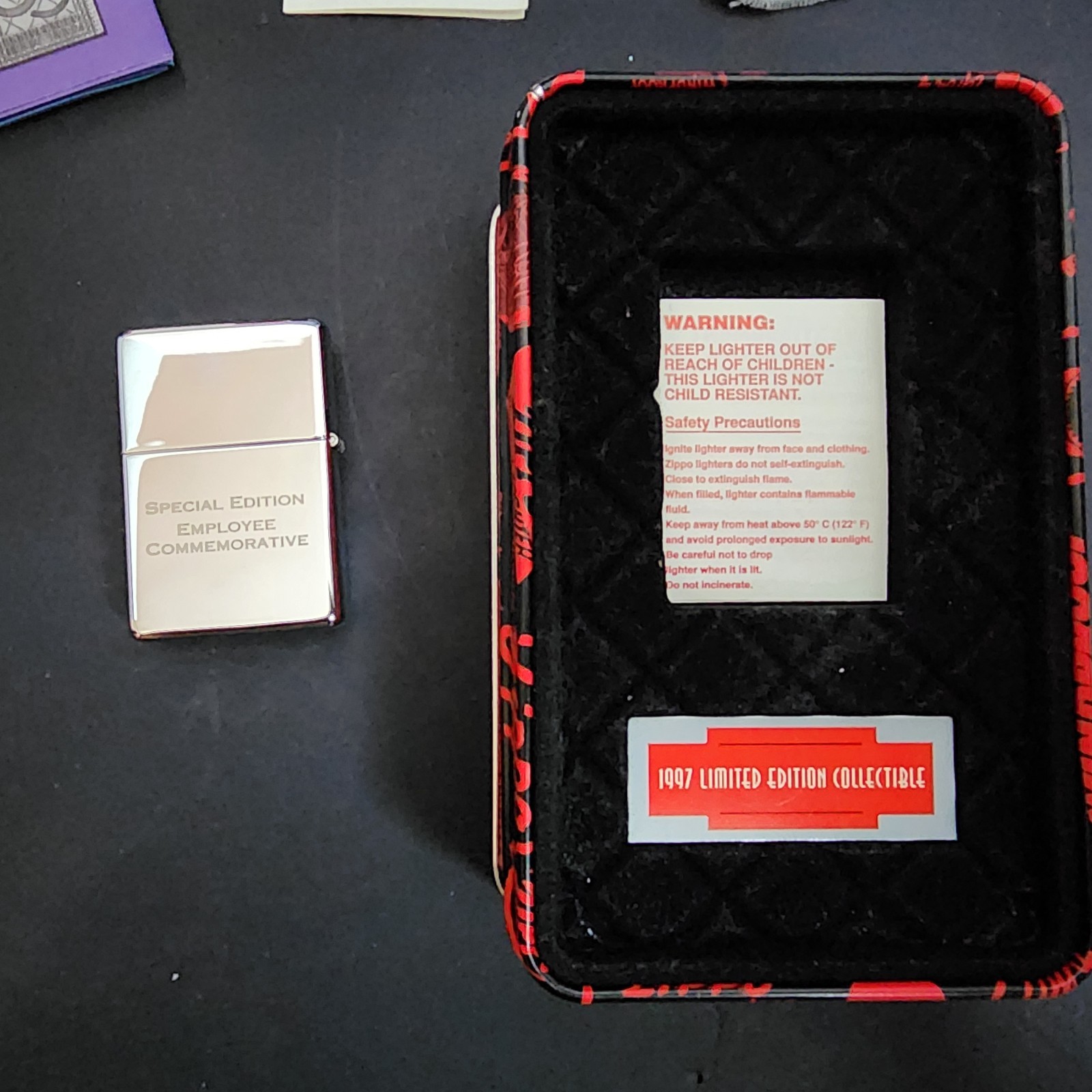 VINTAGE 1997 65th ANNIVERSARY EMPLOYEE ONLY ZIPPO LIGHTER MIB RARE 1 OF 1365!