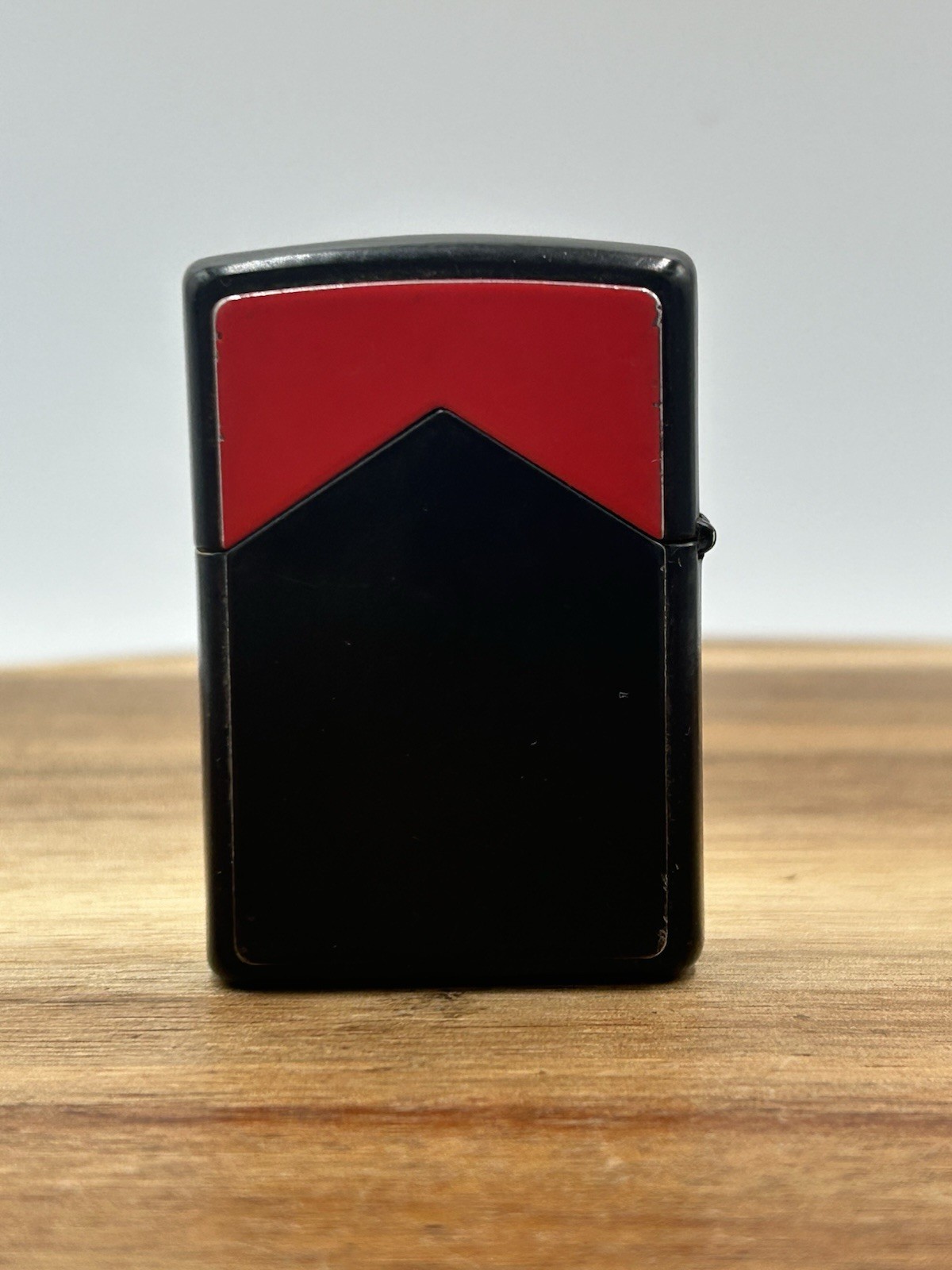 Marlboro Zippo Lighter 1996 Black Red Matte Windproof Geometric USA Untested