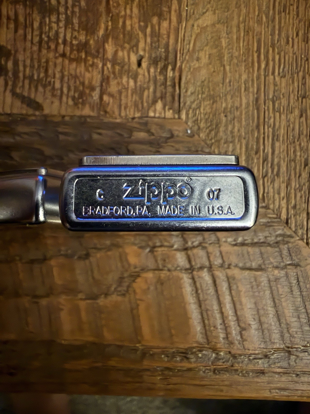 Zippo Windproof Lighter w/ Green Four-Leaf Clover Design Made in U.S.A.