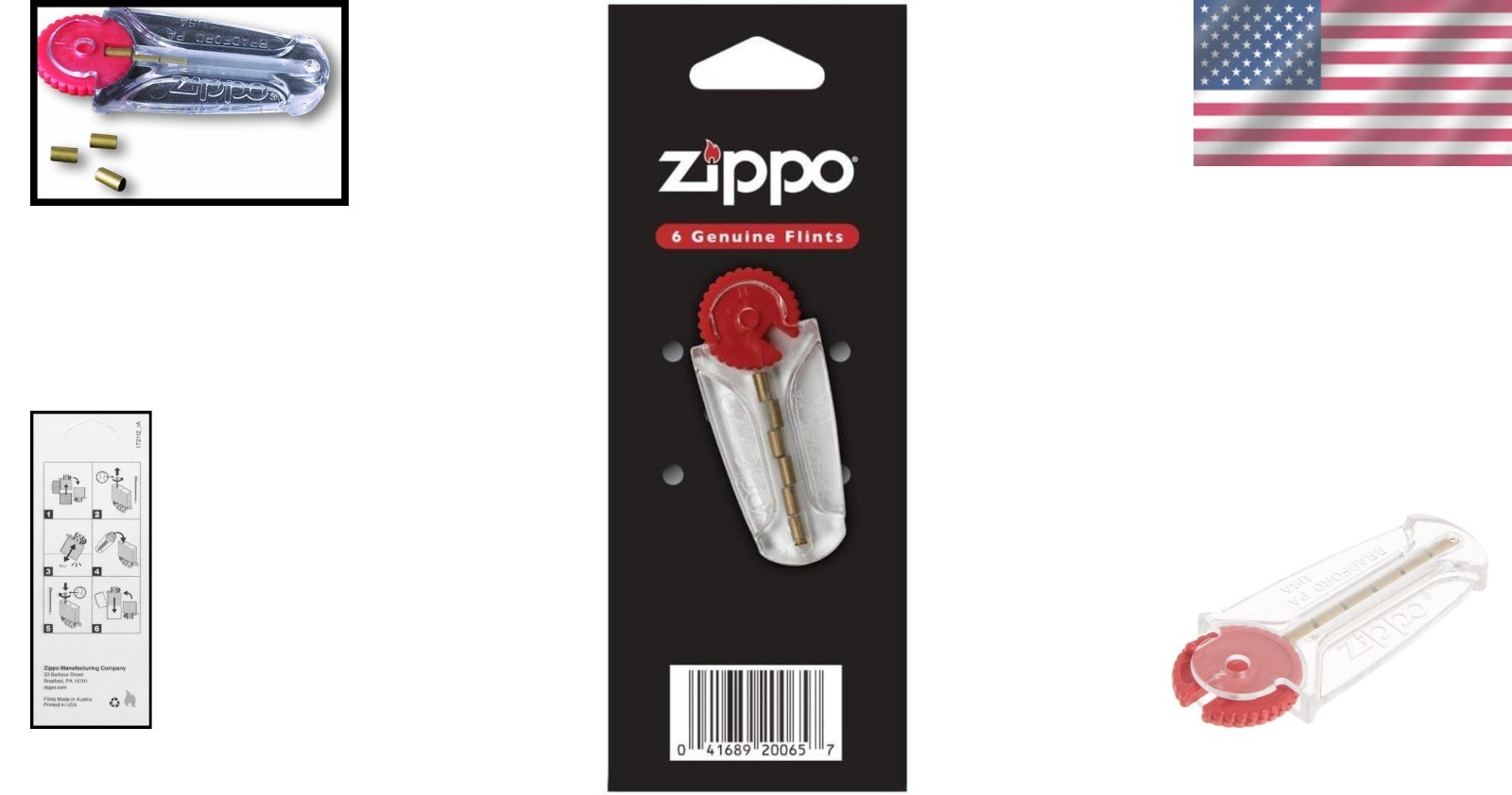 Durable 6-Pack Zippo 2406N Flints – Windproof and Lightweight Design