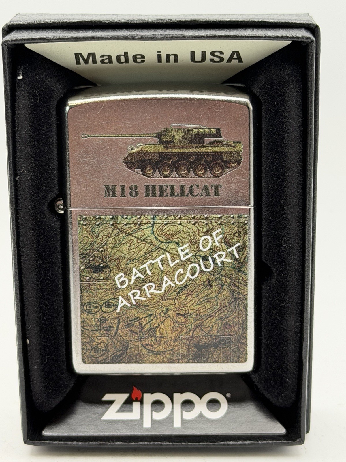 2023 M18 Hellcat Battle Of Arracourt Military Tank Chrome Zippo Lighter NEW B47
