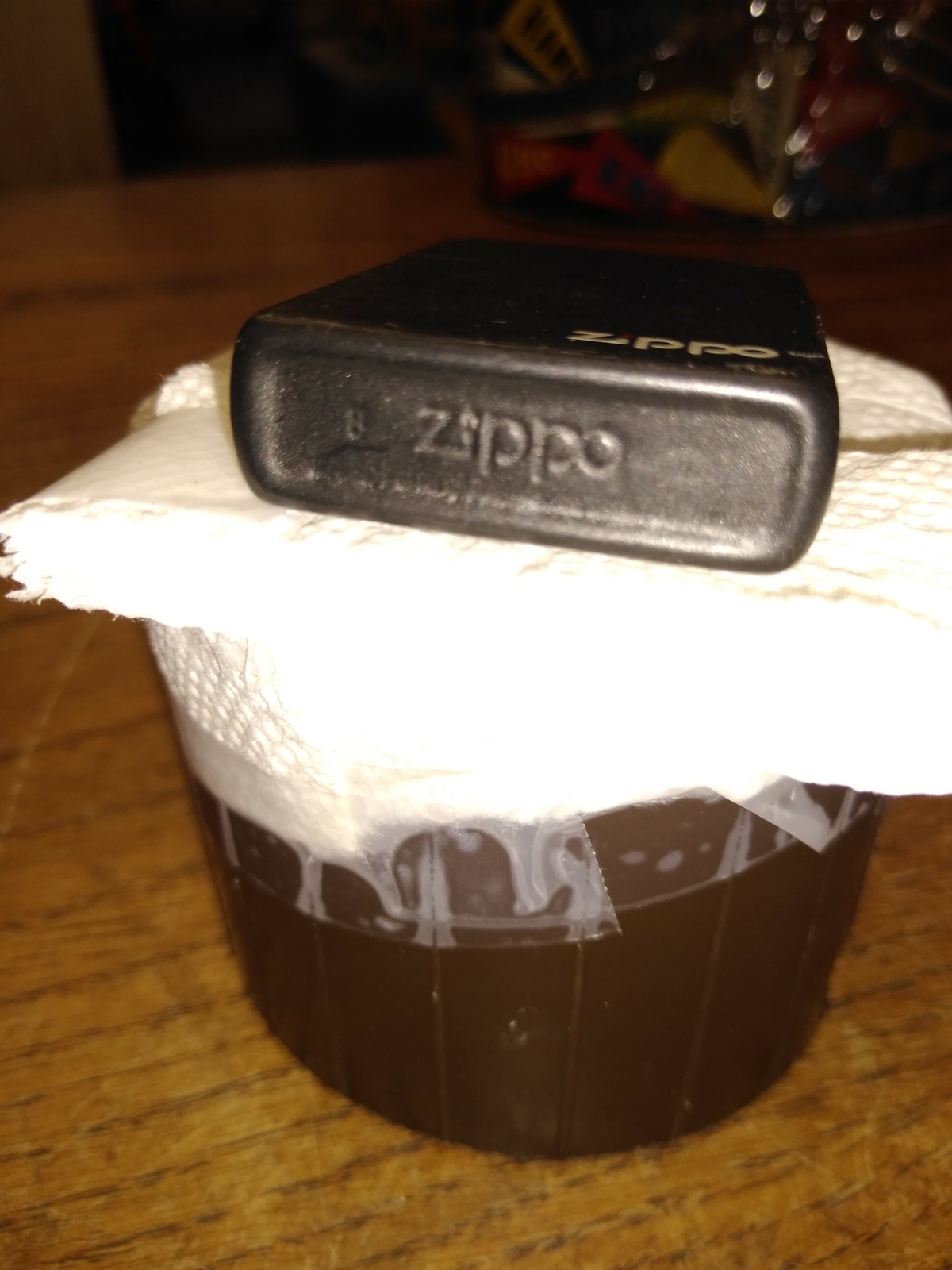 Vtg Zippo Black Matt Finish Cigarette Lighter Zippo Logo Nice Snap and Spark!