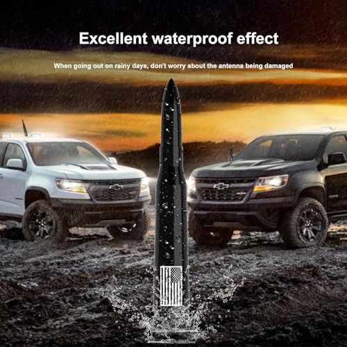 American Flag 50 Cal Bullet Antenna – Anti 5.5 inch American Flag Black Style