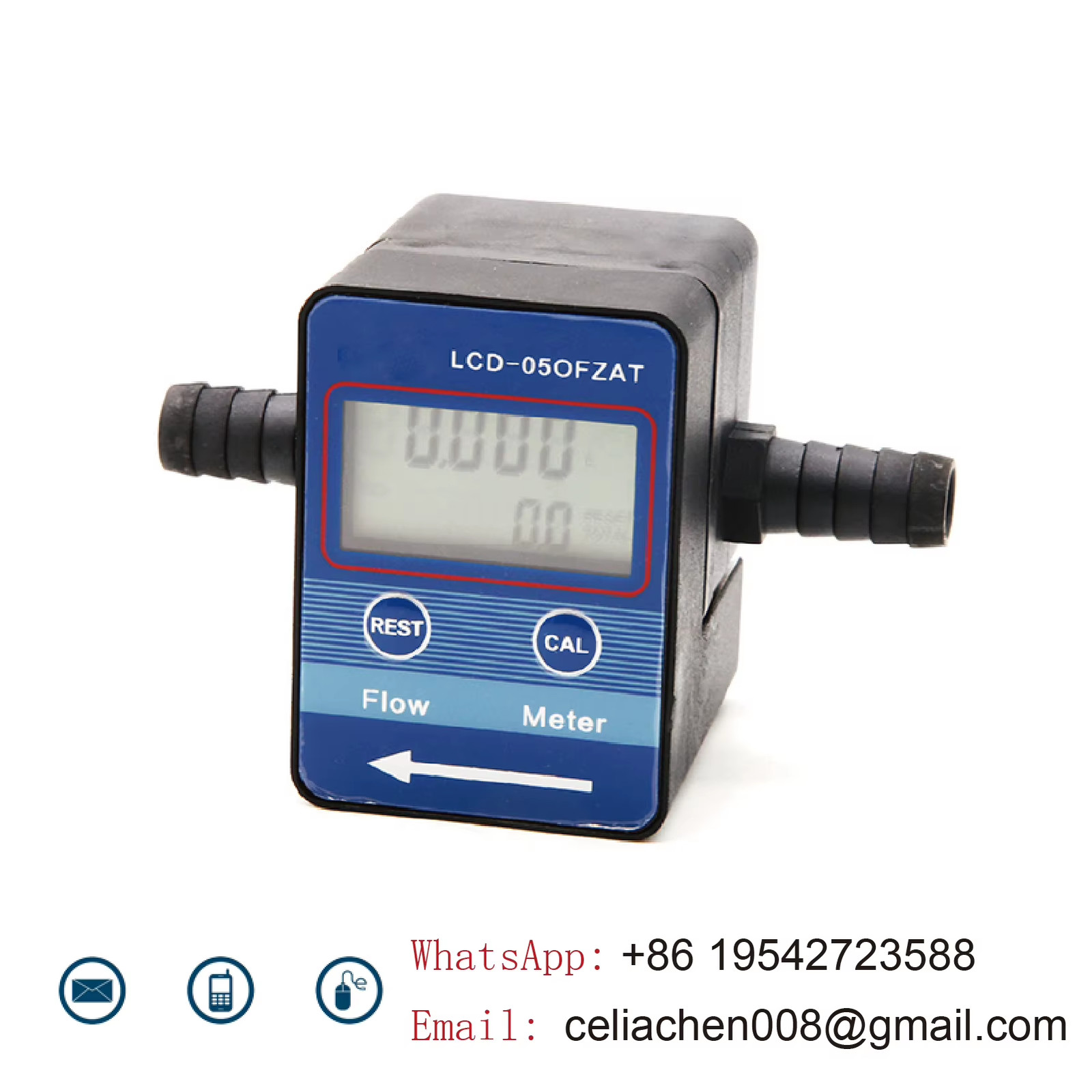 LCD-05OFZAT Gear Digital Flow Meter Positive Displacement Liquid Flow Gauge High