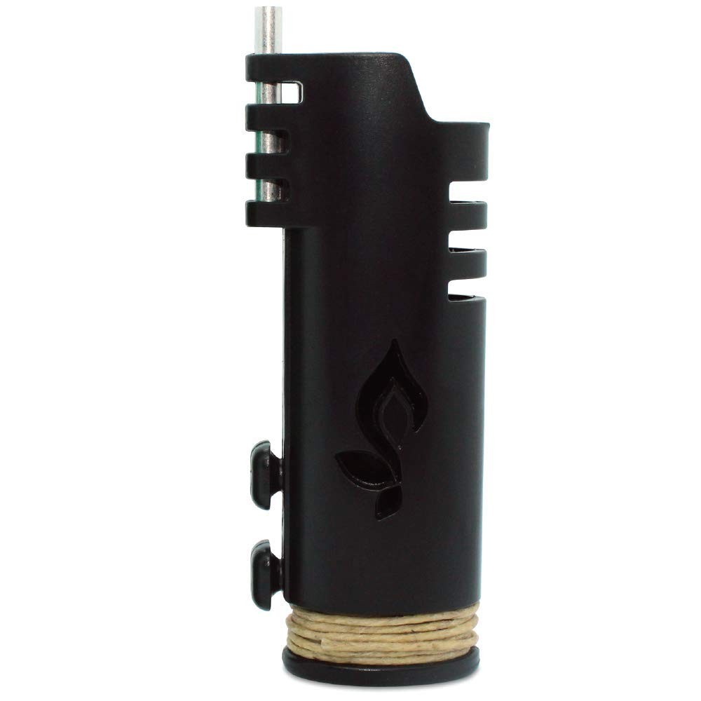 Wrapper Hemp Wick Lighter (Black) 1 Count (Pack of 1), Black