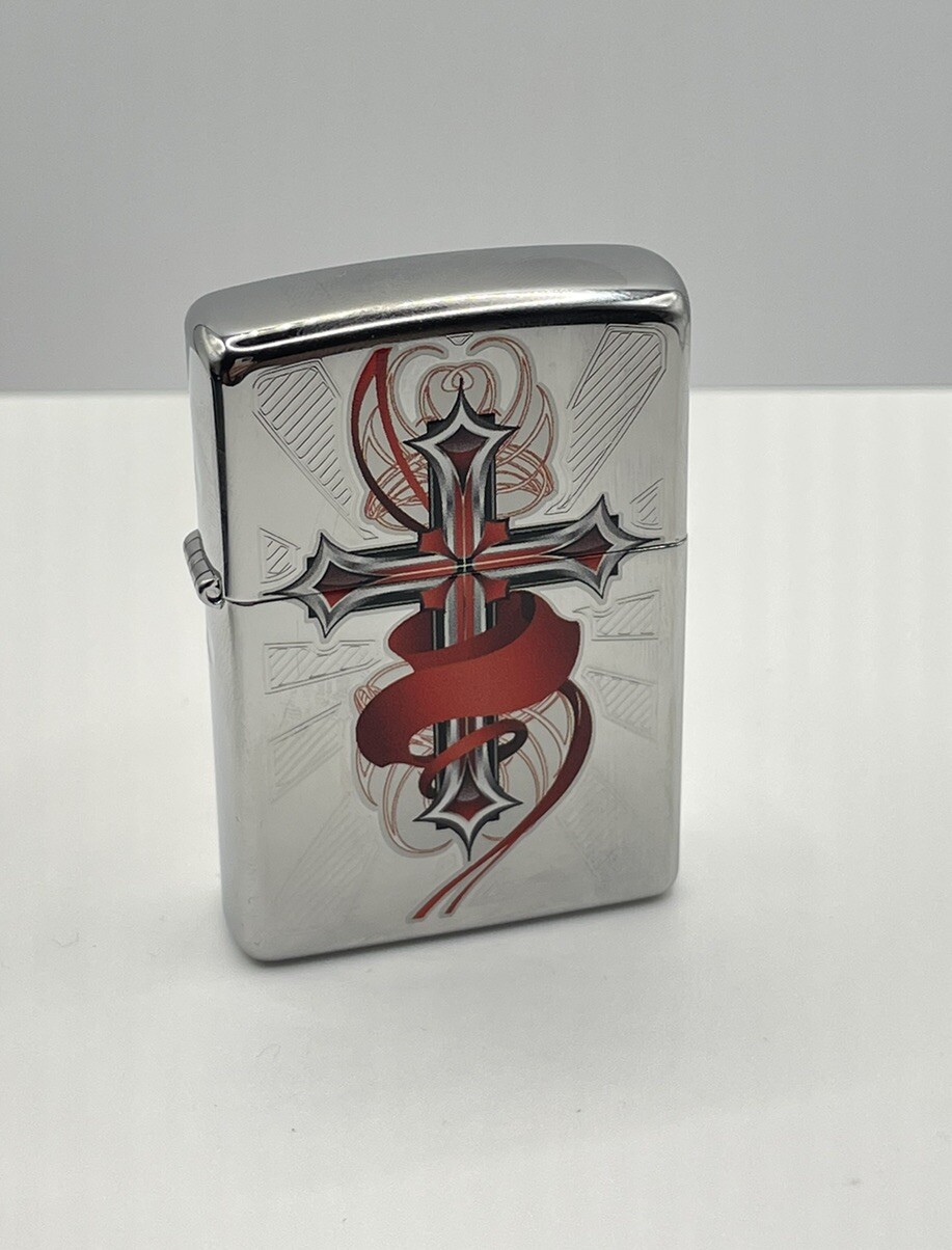 NEW Set Of 5 Zippo Lighters USA Made Skulls Cross Y2K Genuine Black Silver