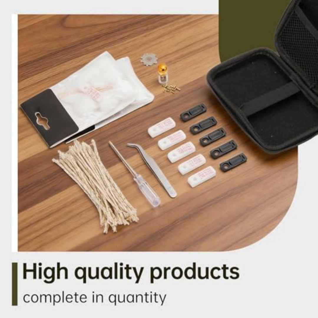 Zippo Repair Kit – Replacement Parts with Cotton, Flint, Wick, Pad & Tool
