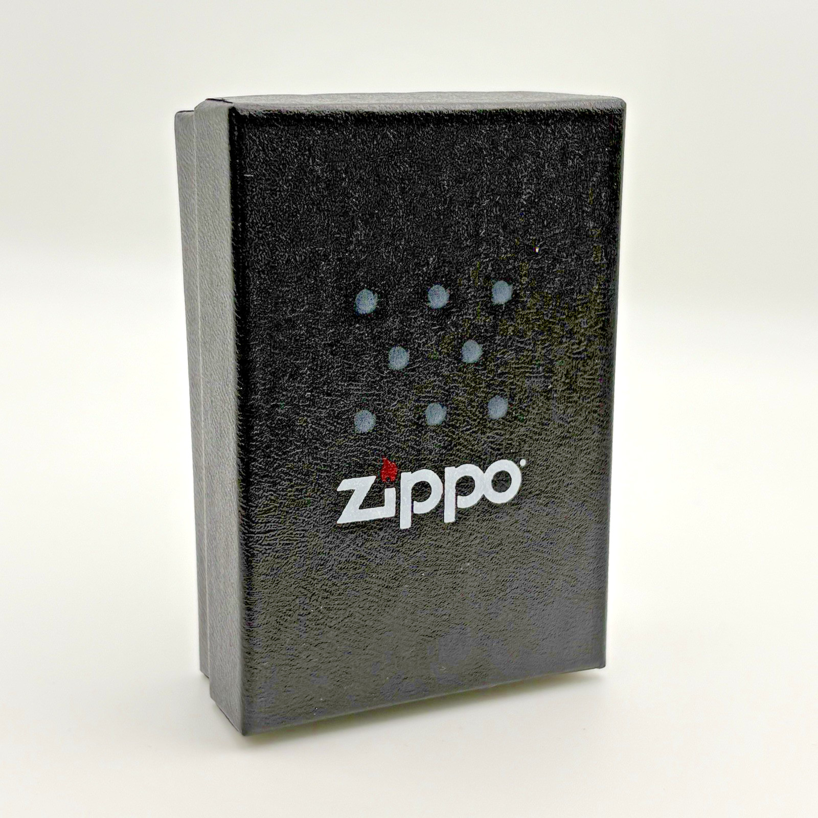Zippo White Flame Lighter Brushed Chrome Red Emblem 200 Windproof New in Box