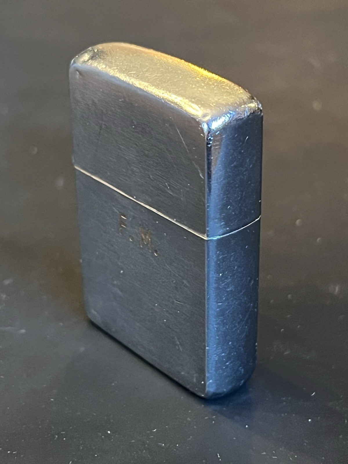 Vintage 1958 Zippo Brushed Chrome Lighter – Pat 2517191 Matching Insert