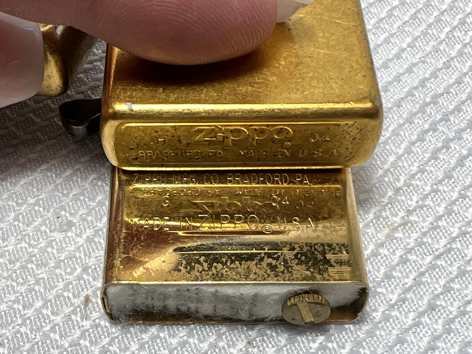 2004 Brushed Brass Zippo Refillable Cigarette Pipe Lighter Smoking Accessory