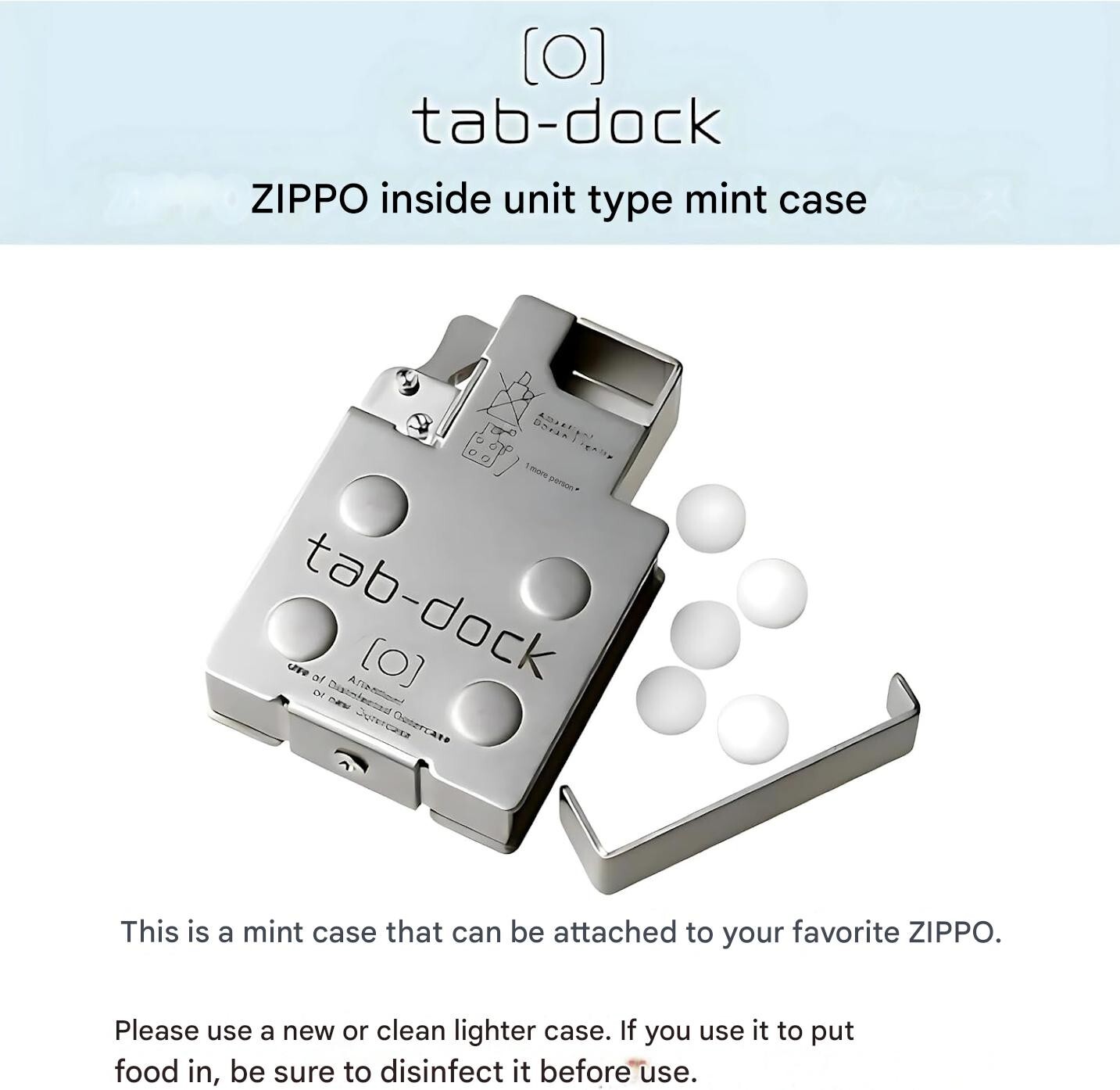 Tab-Dock Frisk Mint Tablet Inner Case for Zippo Lighter Replacement Inner Case