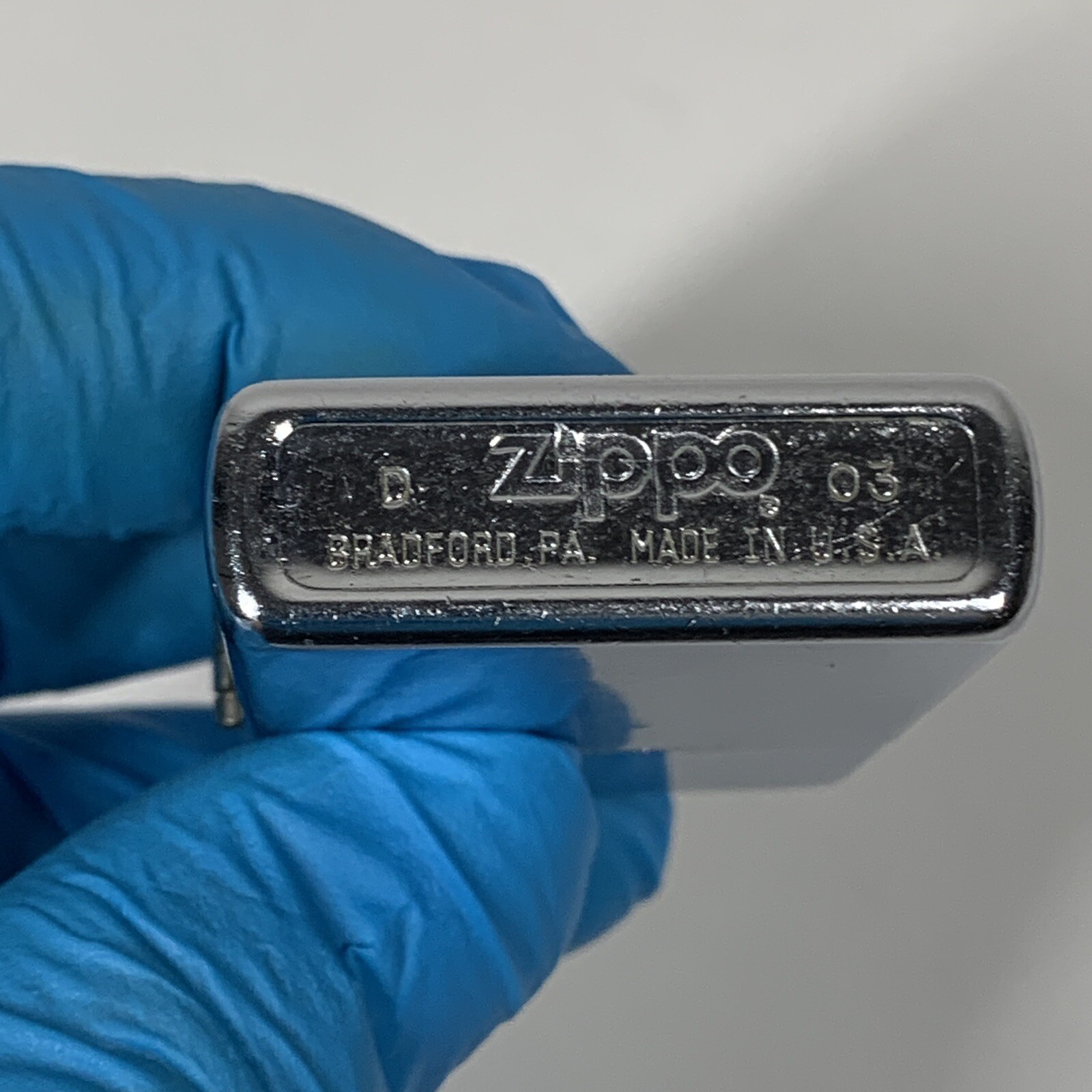 Zippo High Polish Chrome Lighter Strikes 2003