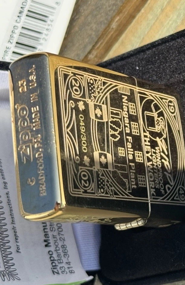 Zippo Reinspire Lighter Limited To 300 Solid Brass New Box Set Low # Free Ship