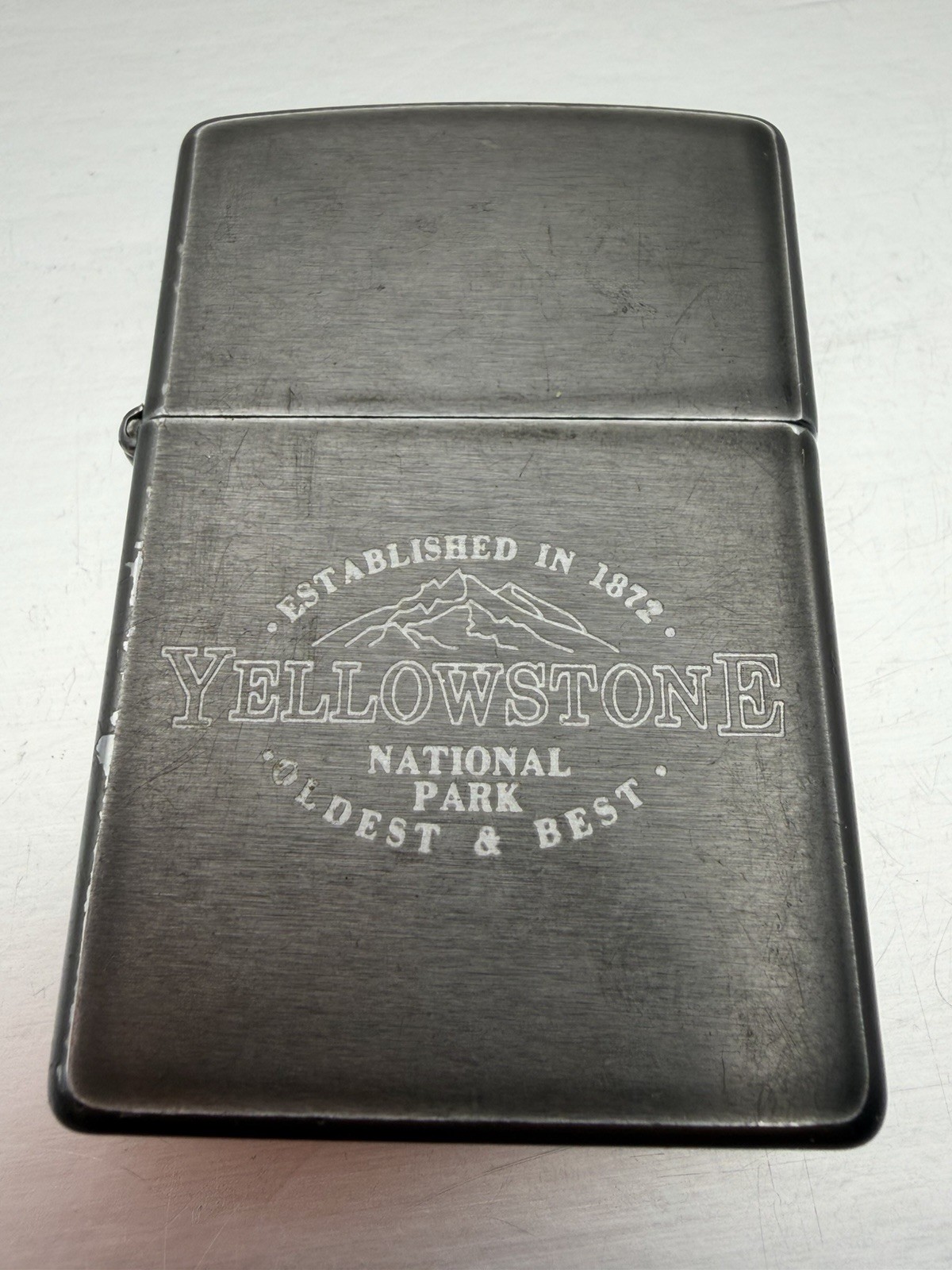 Vintage 1999 Yellowstone National Park Midnight Chrome Zippo Lighter