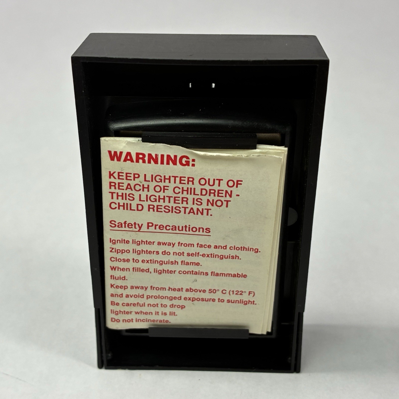 Vtg 2002 Zippo Firefighter Satin Chrome Lighter w/Box & Manual VGC Made in USA