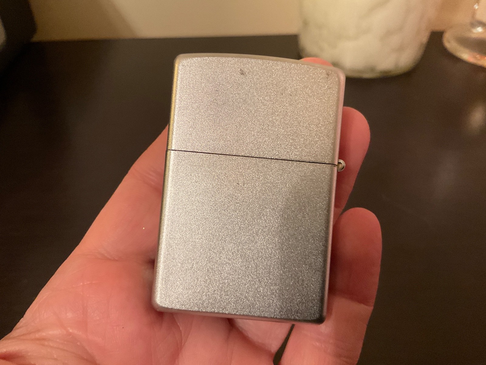Vintage 2004 Zippo Police Frosted Chrome Lighter Sheild Badge Handcuffs Motif