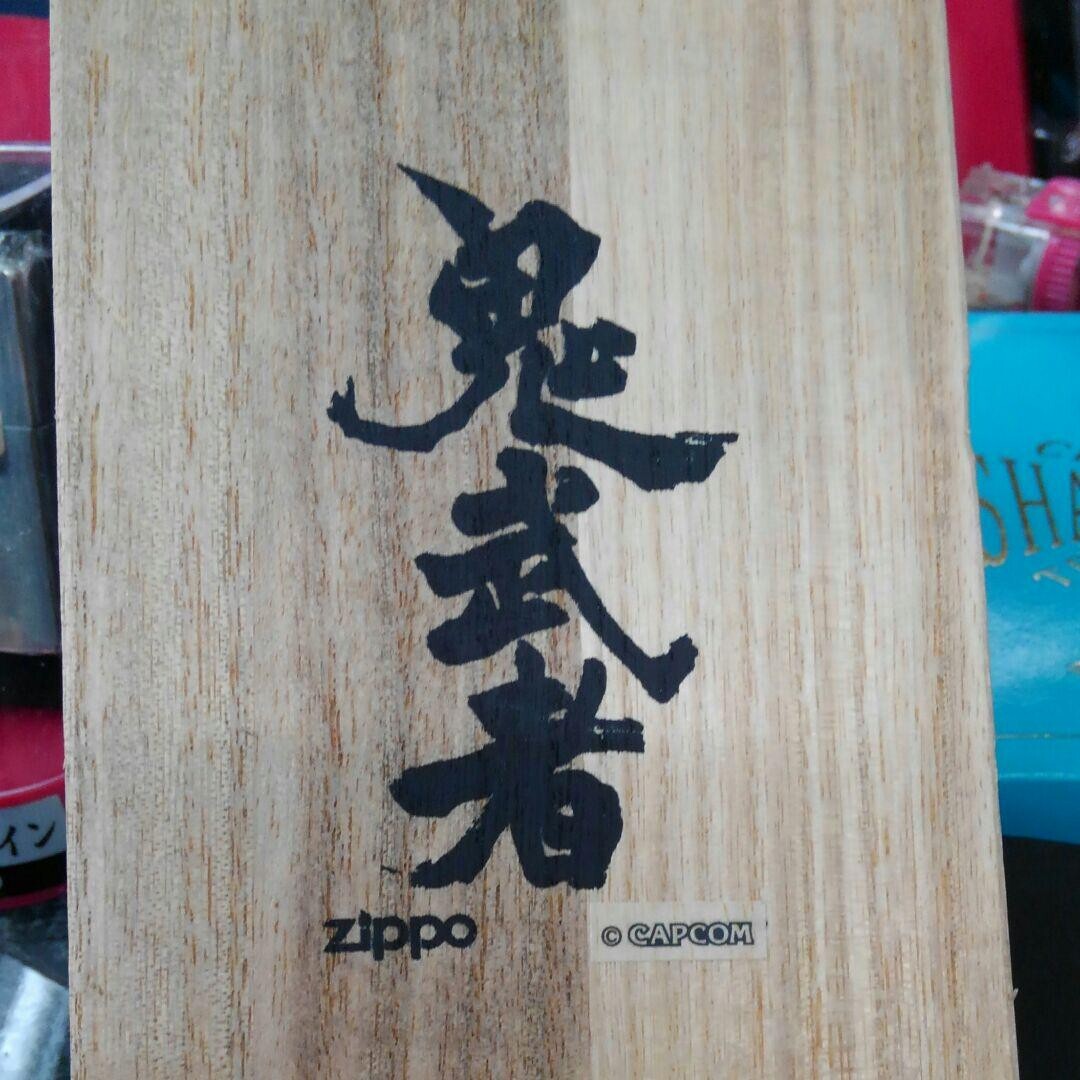 Zippo Onimusha Special Limited Oil Lighter with Wooden Case CAPCOM Unused JAPAN