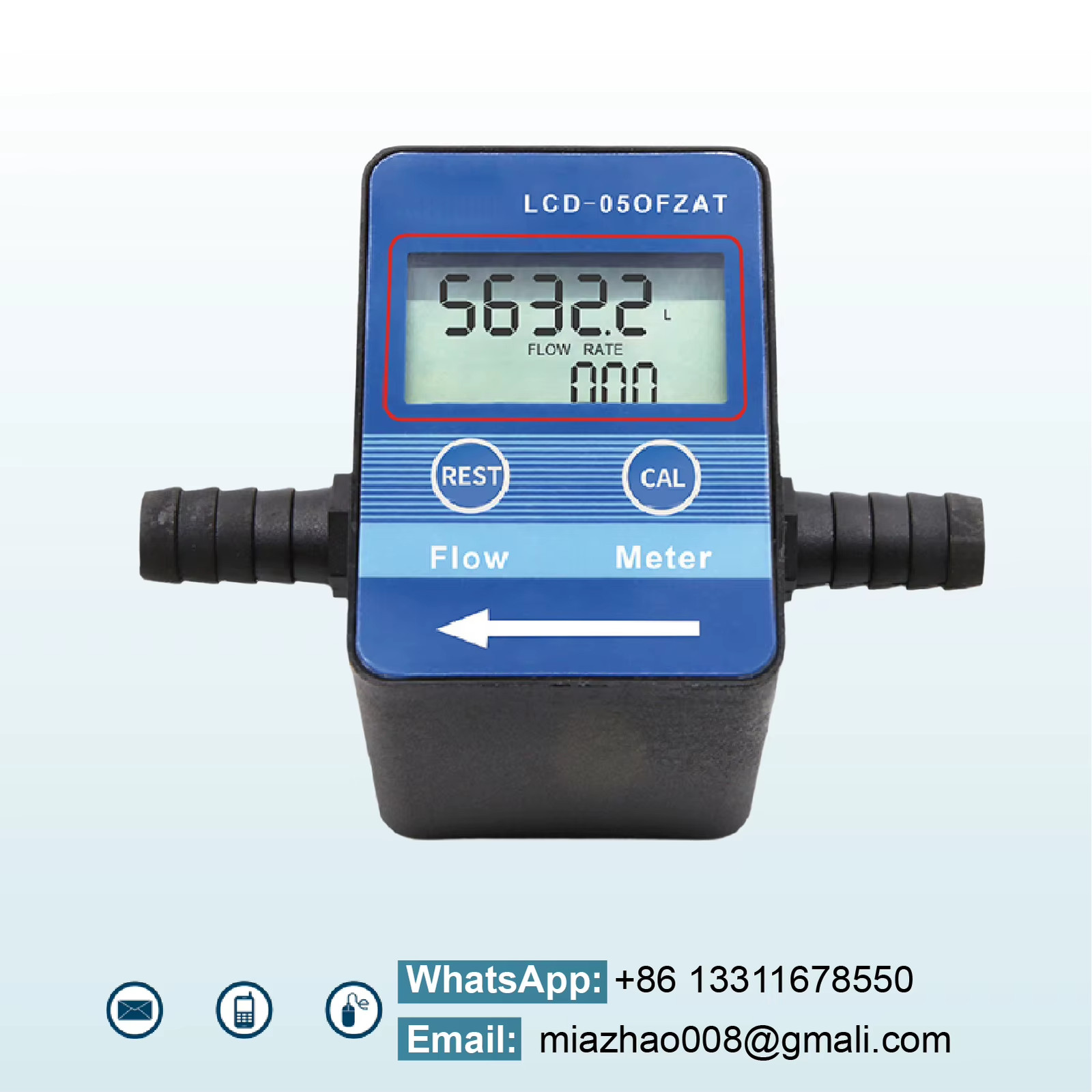 Digital Gear Flow Meter LCD Display G1/2 G3/4 Inline Industrial Gear Type Flow S