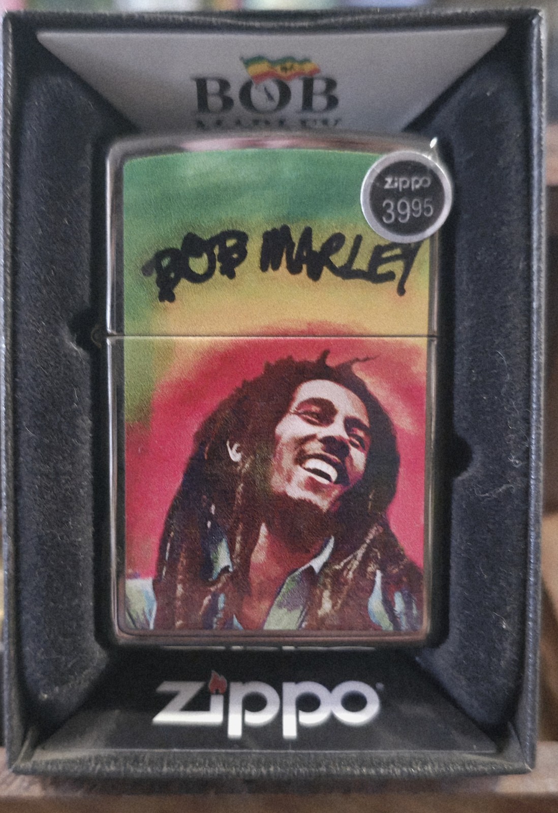 “New Zippo Bob Marley Lighter 160 Color Image Rasta Reggae Unfired In Box USA”
