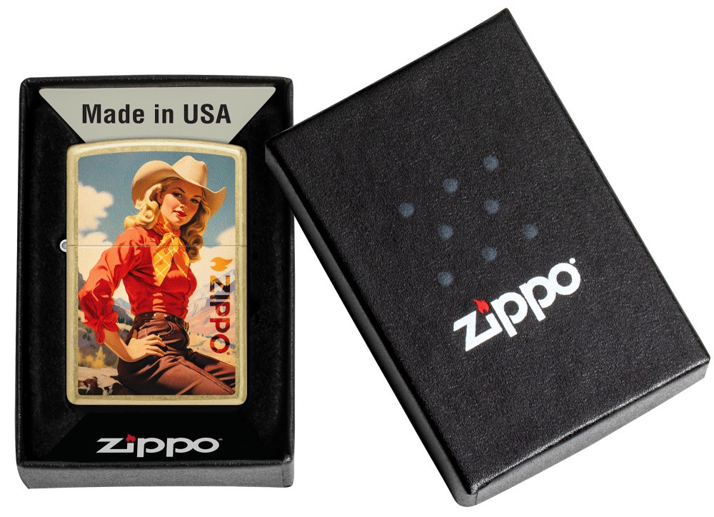 Zippo Rancher Design Street Brass Windproof Pocket Lighter, 46248