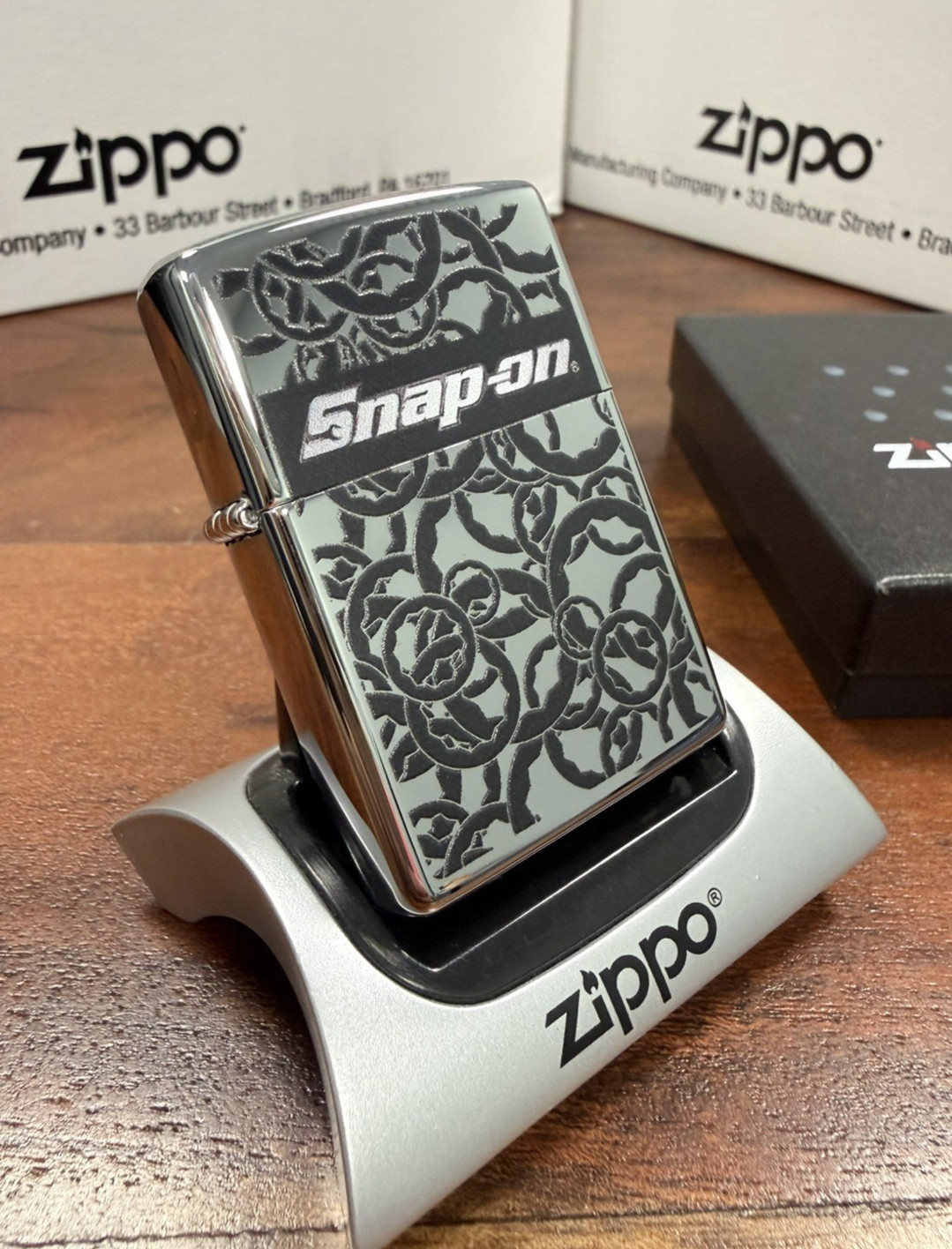 GENUINE Zippo Lighter Snap-on Tools WRENCHES High Polish Chrome 2022 NEW IN BOX